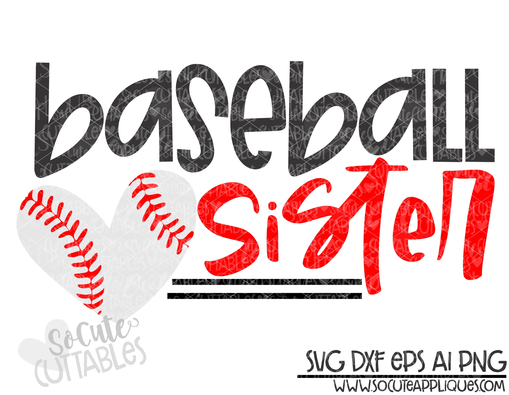 Download Baseball Sister Left Ball Stripes 19 Scc Svg Socuteappliques Net