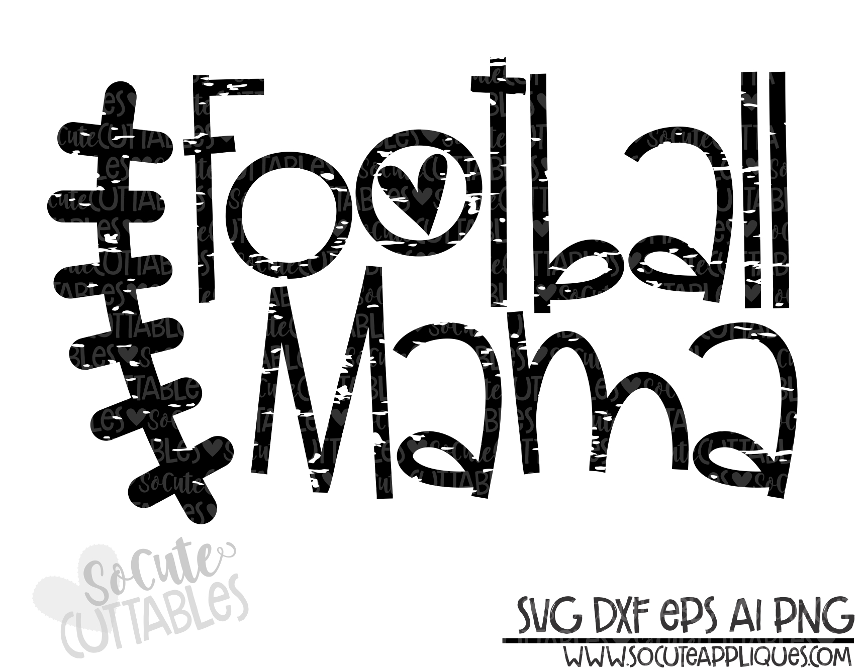 Football Mama 3 Distressed 18 Scc Svg Socuteappliques Net