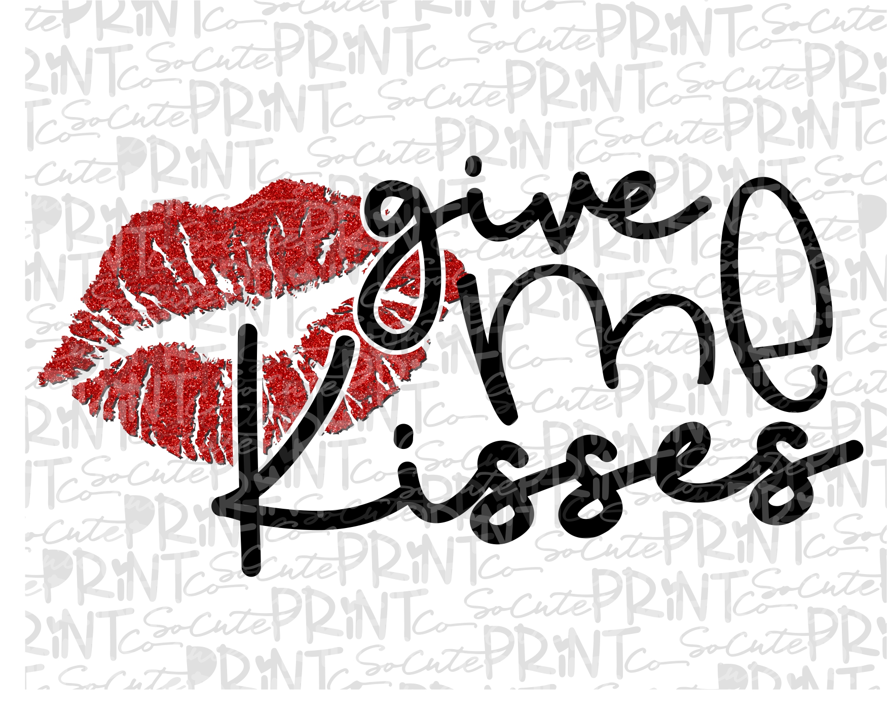 Give me kisses 18 *Printable PNG* – socuteappliques.net