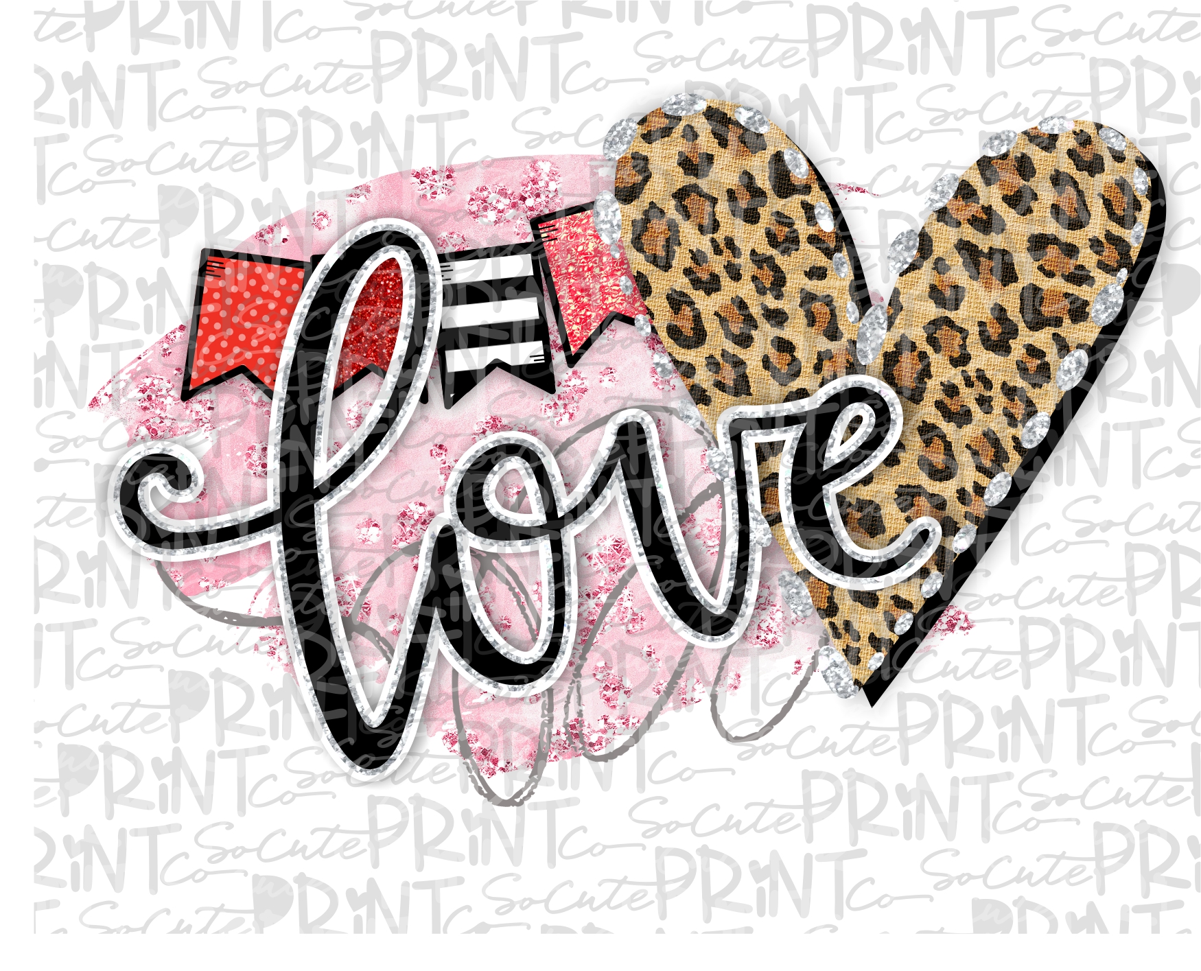 Love leopard heart 18 *Printable PNG* – socuteappliques.net