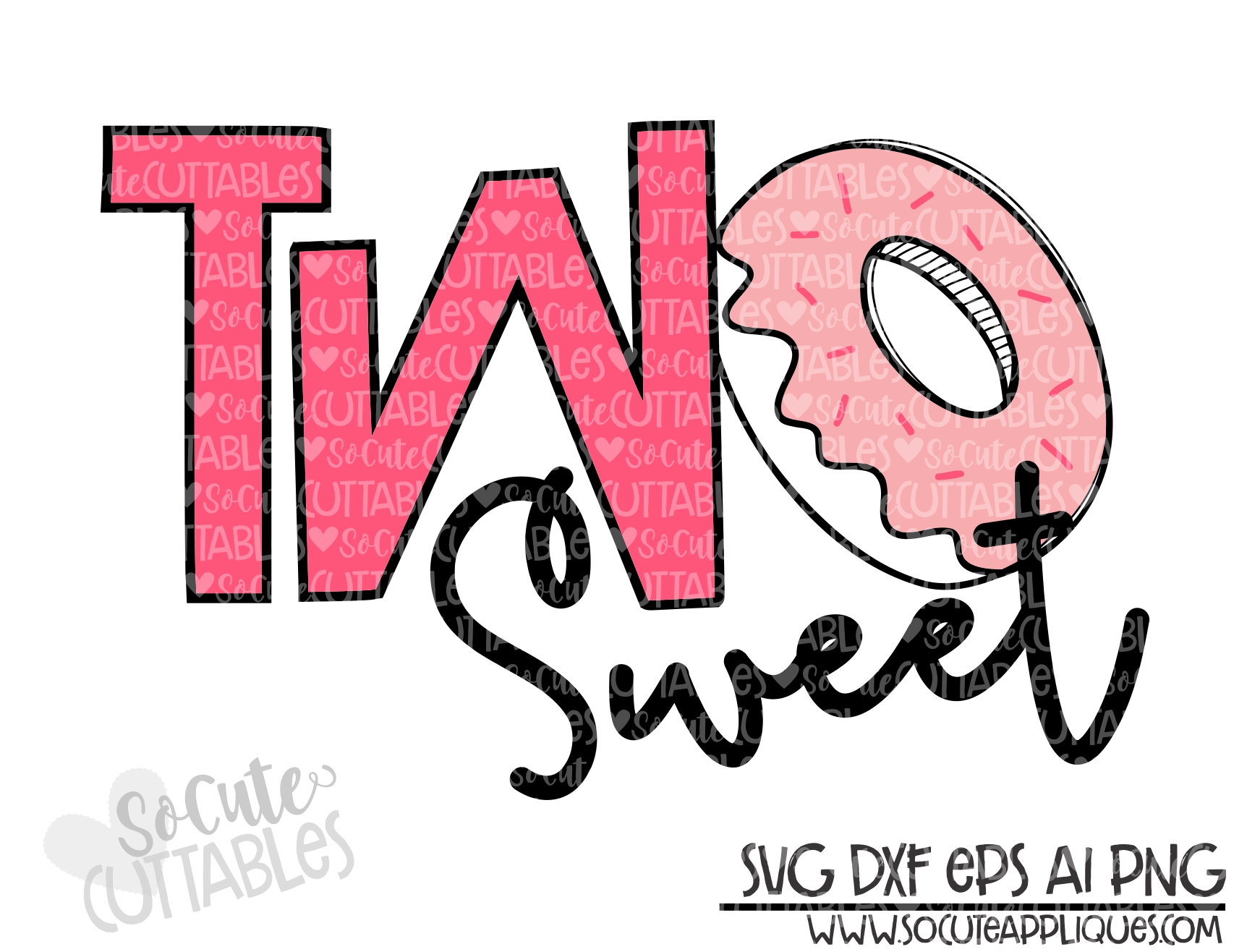 Download Two Sweet Donut 19 Scc Svg Socuteappliques Net