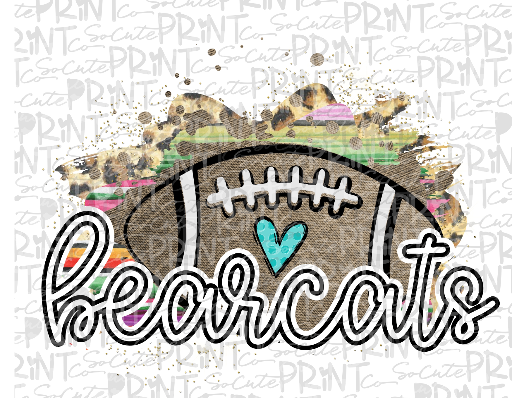 Bearcats football serape *Printable PNG* – socuteappliques.net