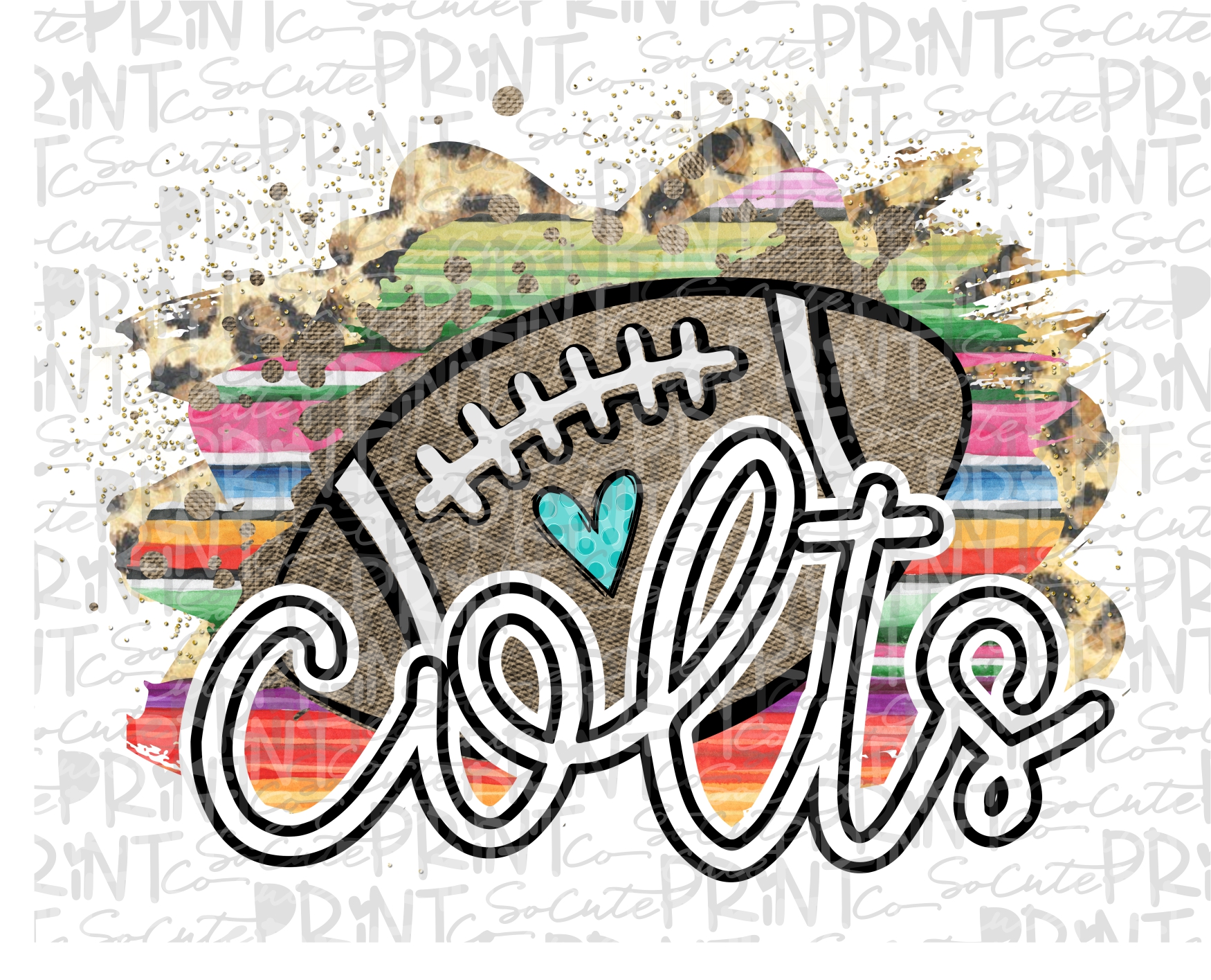 Colts football serape *Printable PNG* – socuteappliques.net