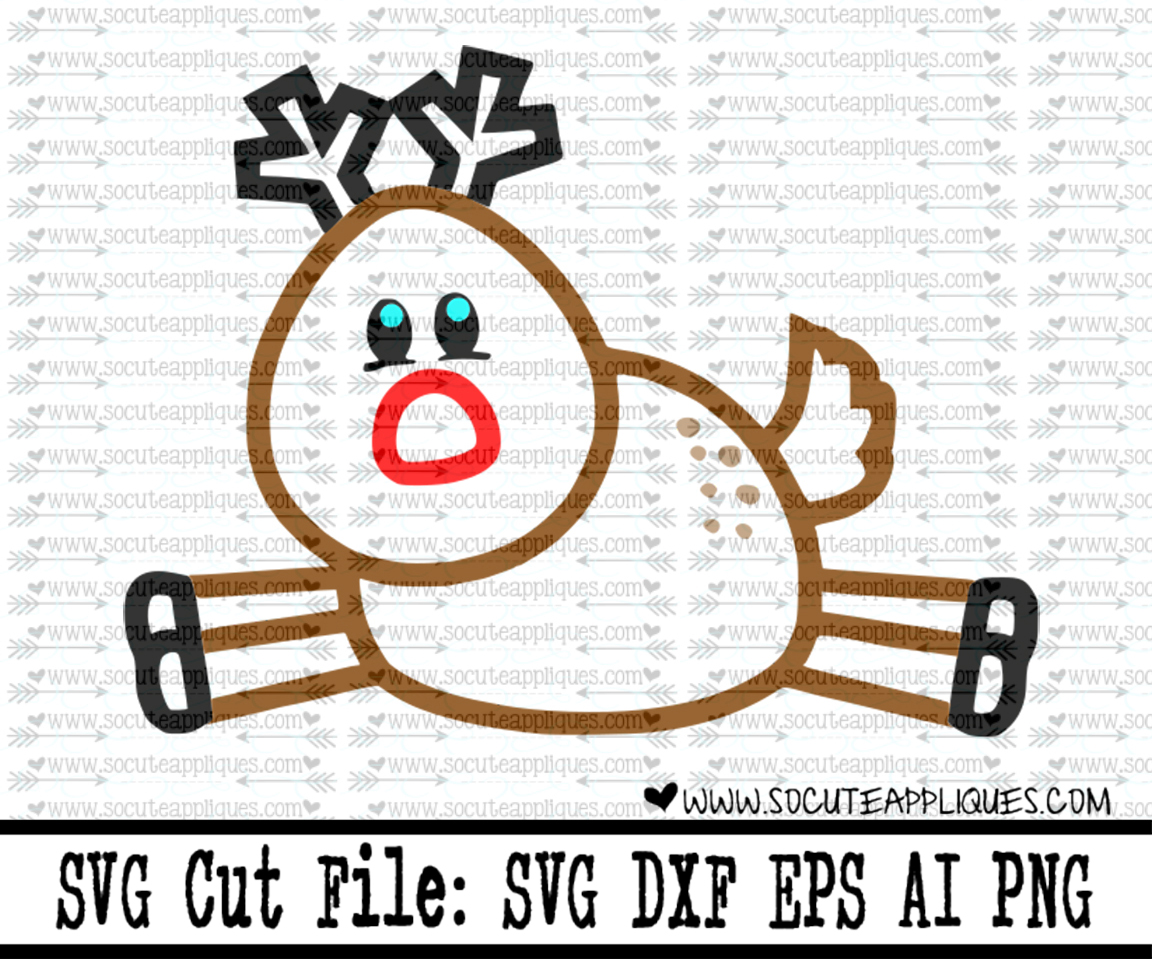 Download Flat reindeer BOY SVG SCA — socuteappliques.net