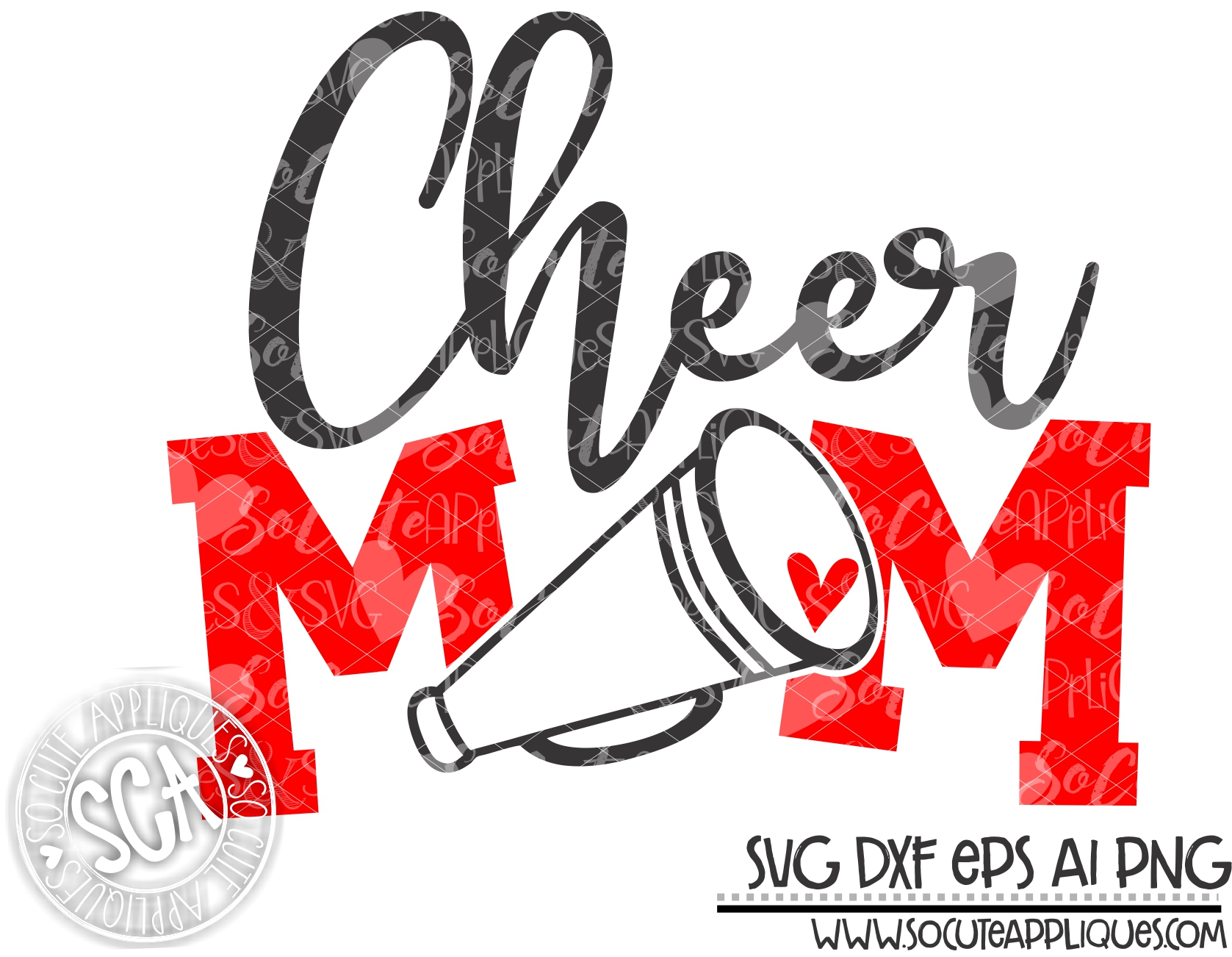 Download Cheer Mom Megaphone 18 Svg Sca Socuteappliques Net