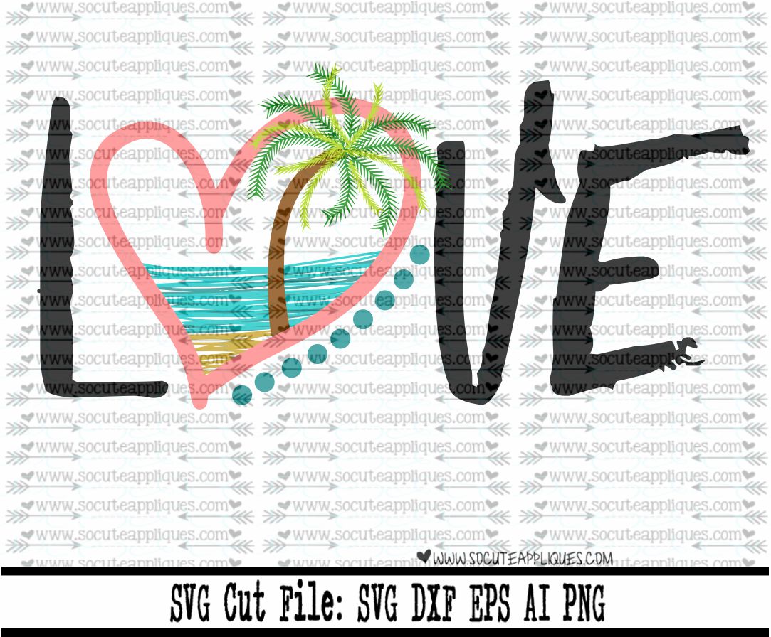 Download Love Beach Heart 17 Svg Sca Socuteappliques Net