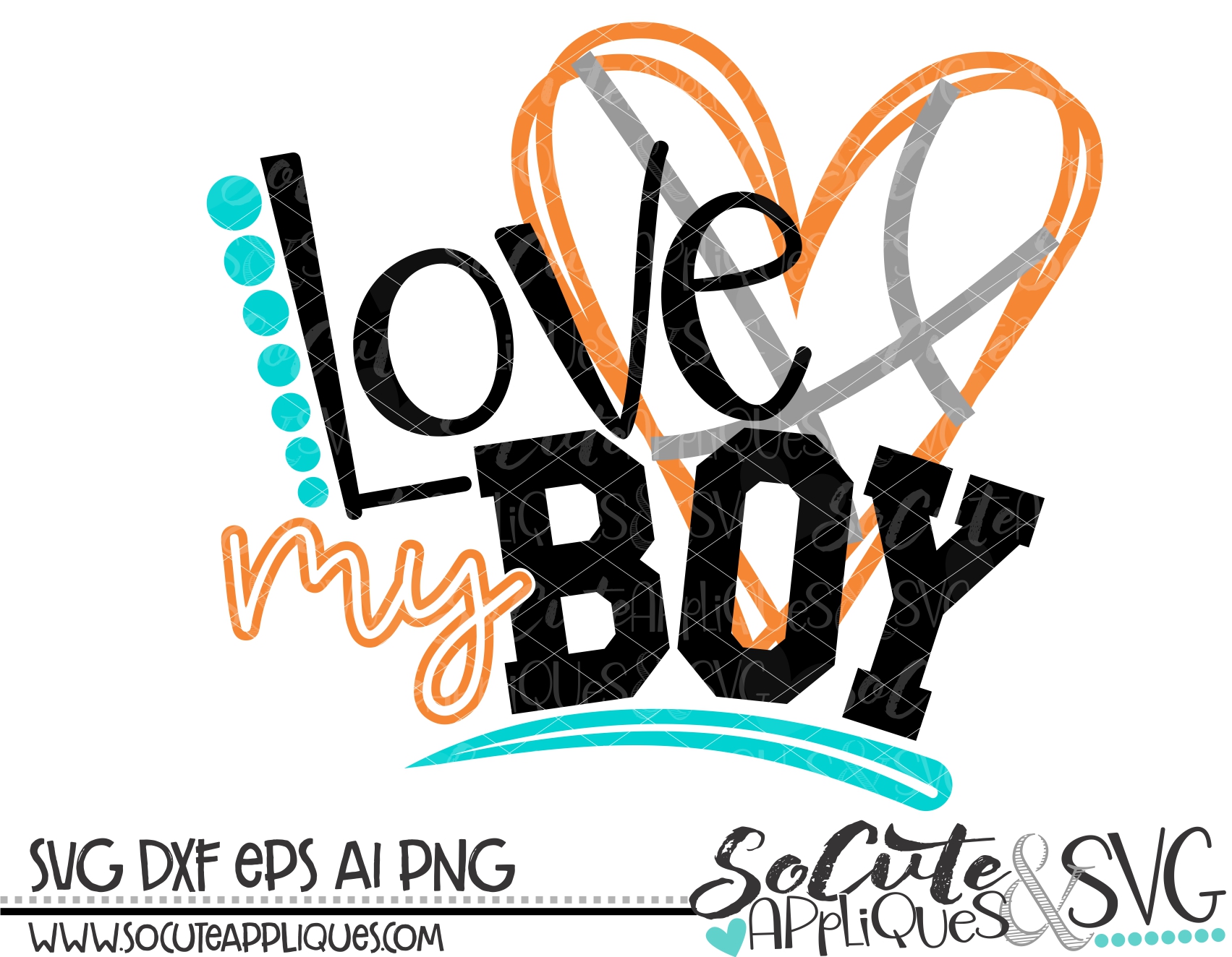 Download Love My Boy Heart Basketball 18 Svg Sca Socuteappliques Net