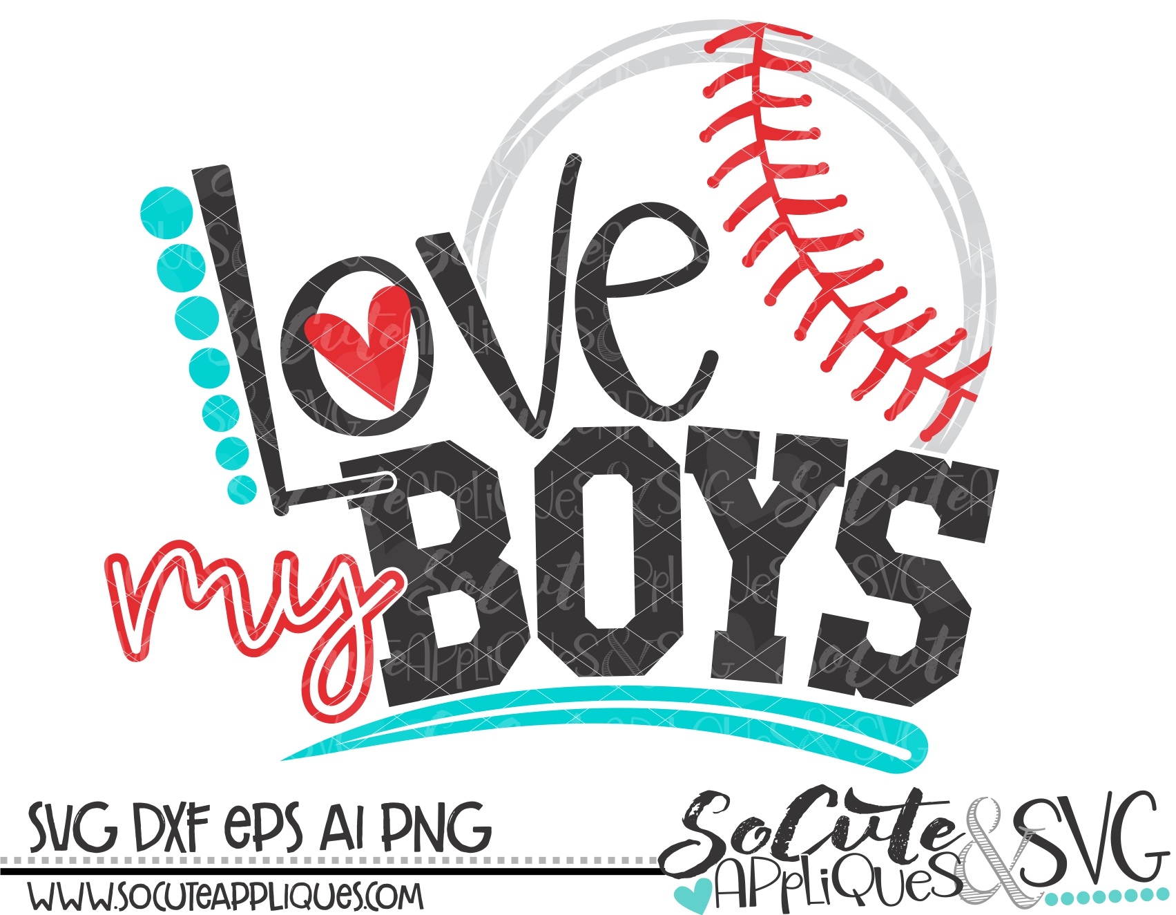 Love My Boys Baseball 18 Svg Sca Socuteappliques Net