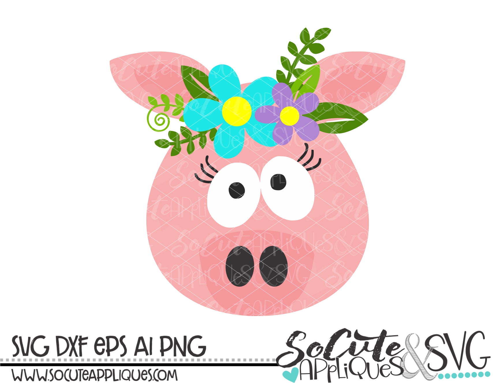 Download Pig Girl 18 Svg Sca Socuteappliques Net