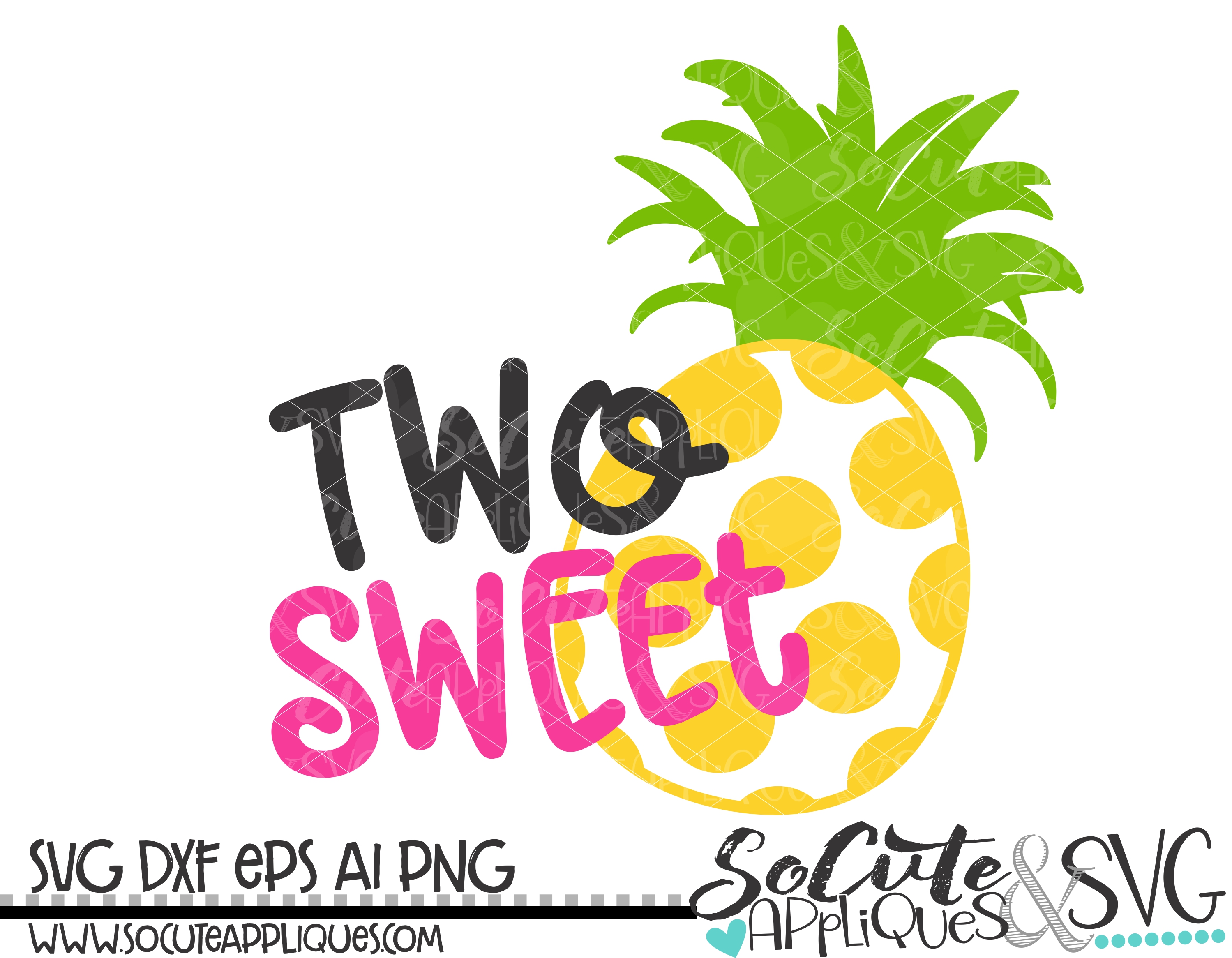 Download Two Sweet Pineapple 18 Svg Sca Socuteappliques Net