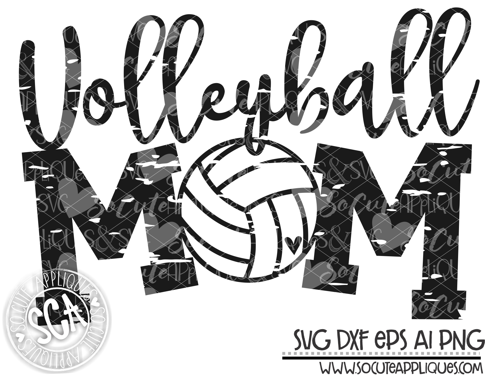 Download Volleyball Mom Distressed 18 Svg Sca Socuteappliques Net