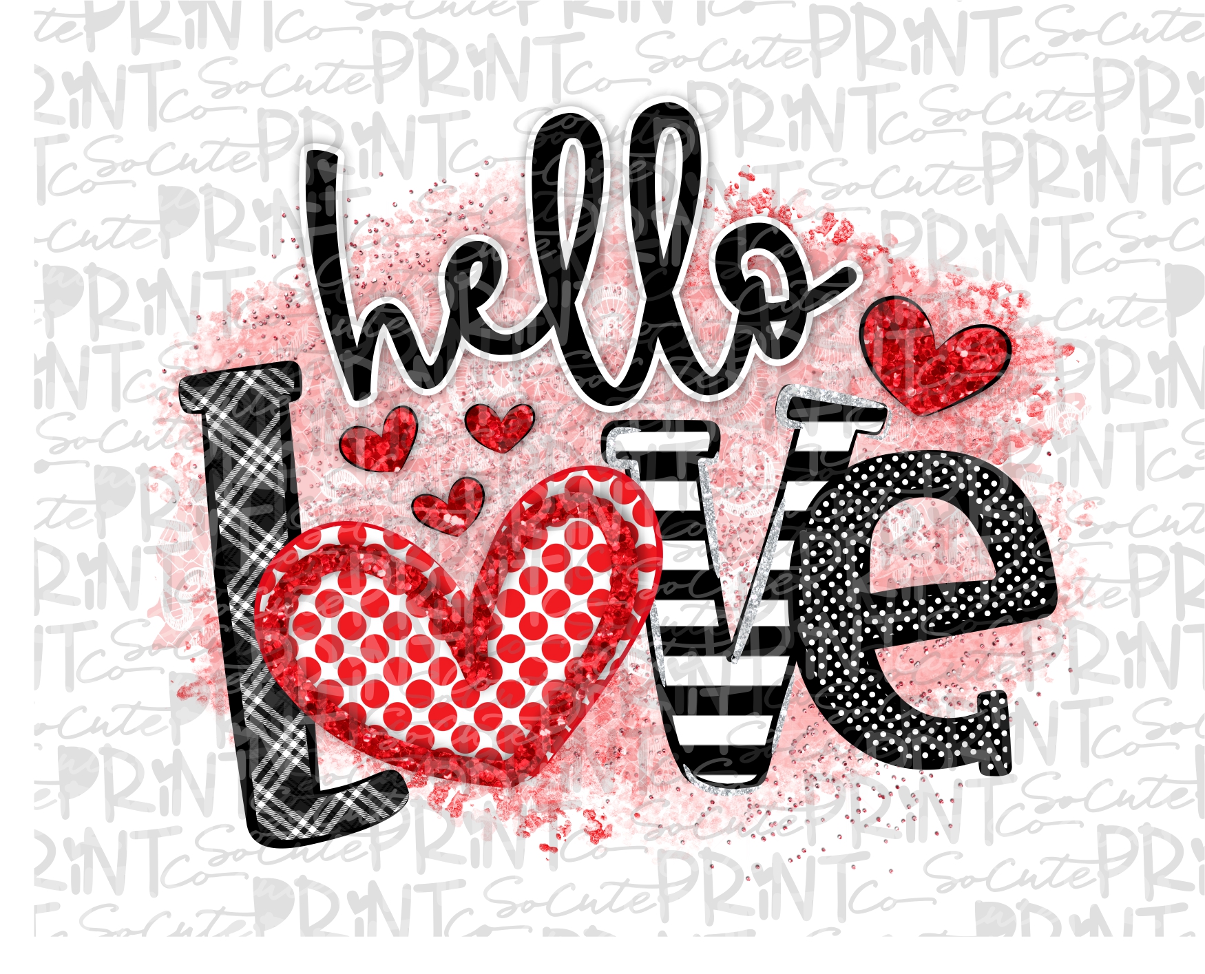 Hello love double heart *Printable PNG* LoveSCA – socuteappliques.net