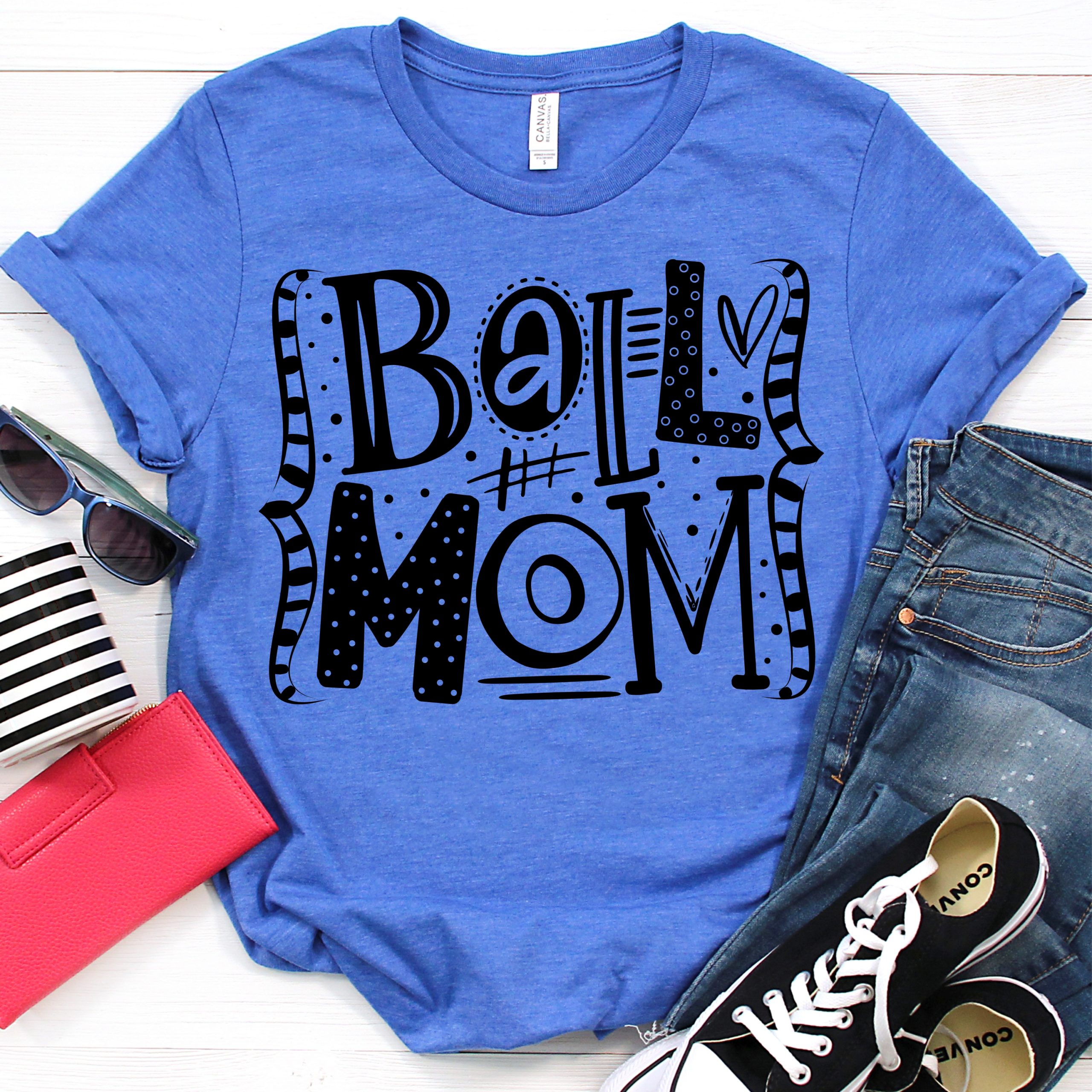 Ball Mom black QUOTES *TRANSFER*