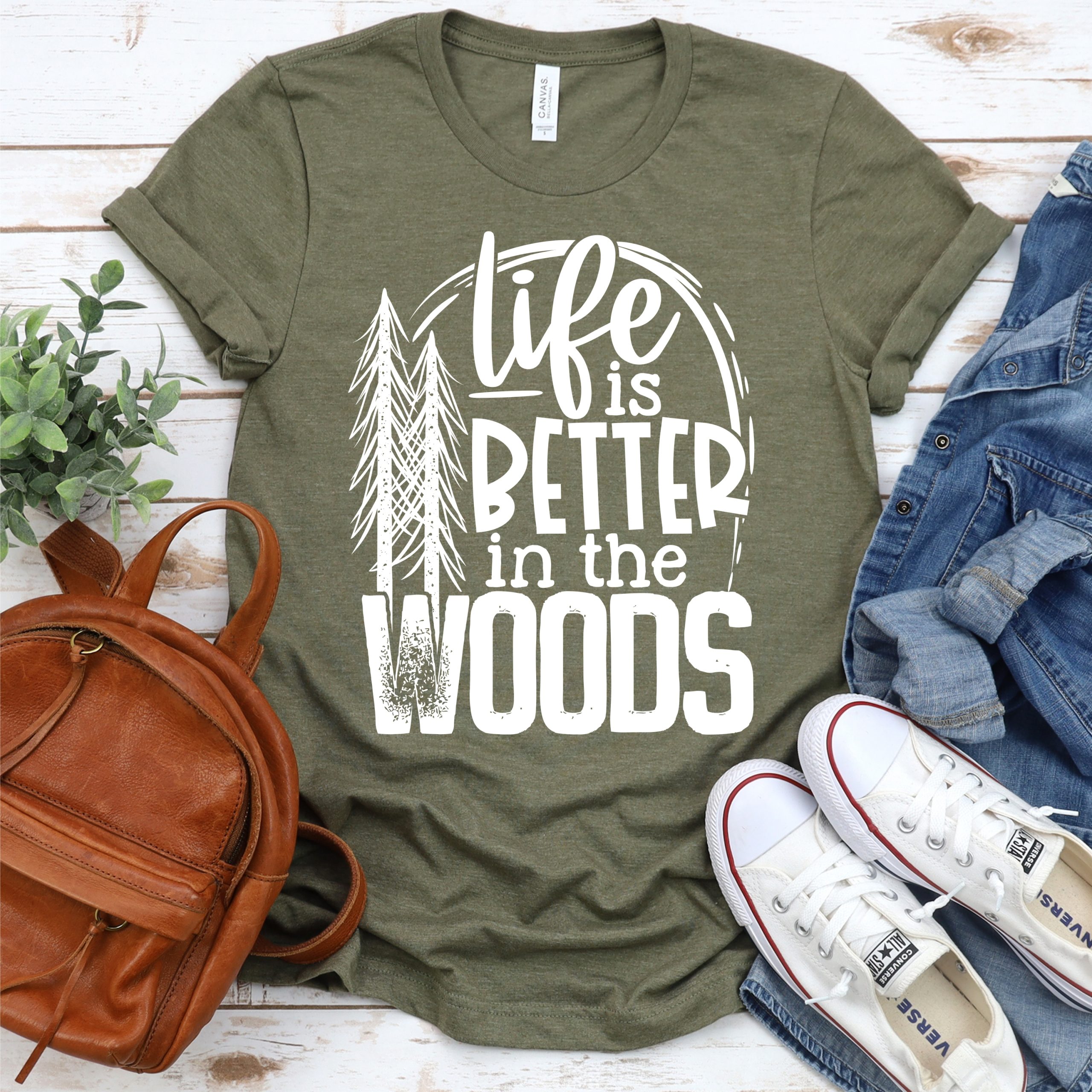 Life is better in the woods *ADULT* Screen Print – socuteappliques.net