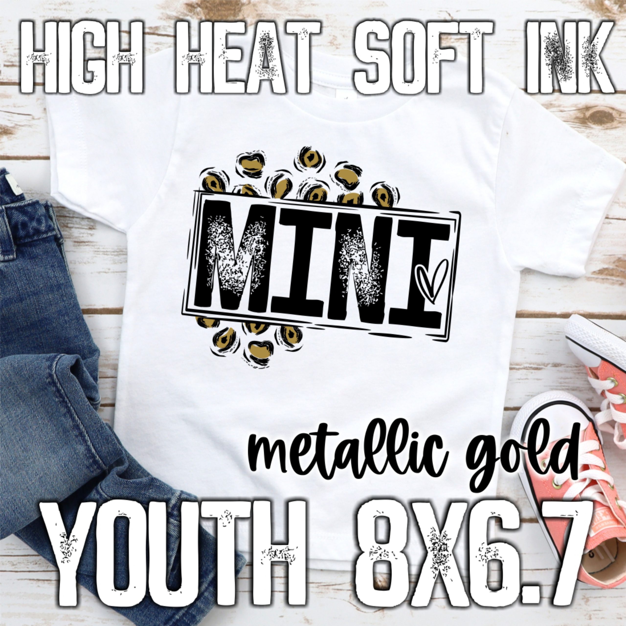Mini LEOPARD *YOUTH*  (High heat SOFT INK)