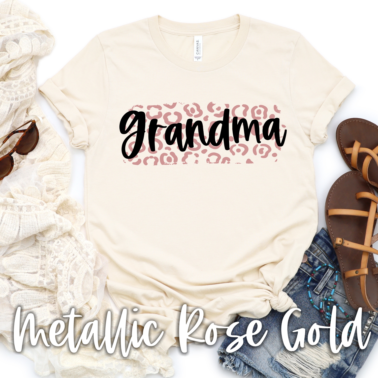 Rose Gold Grandma *TRANSFER*  (High heat SOFT INK)