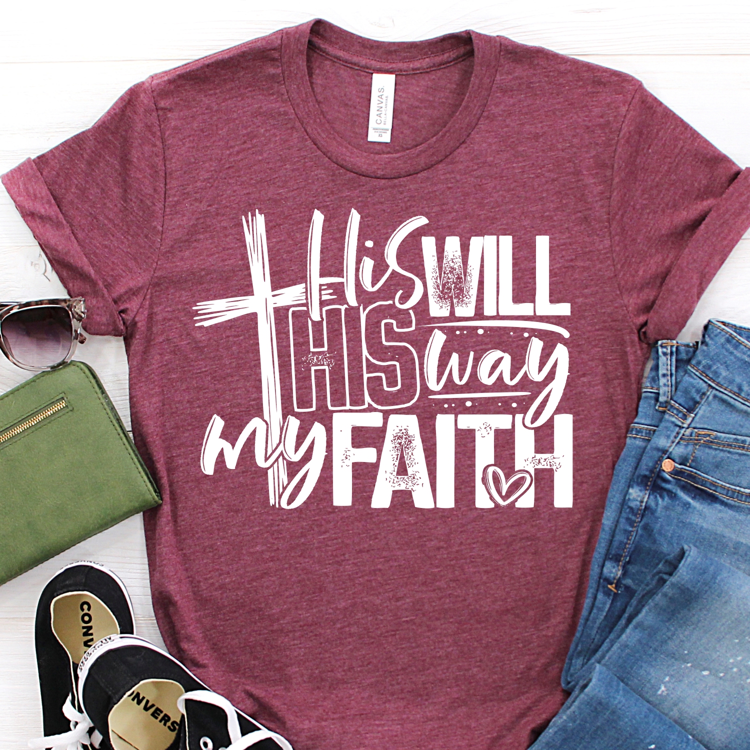 His will His way my faith *ADULT* Screen Print – socuteappliques.net