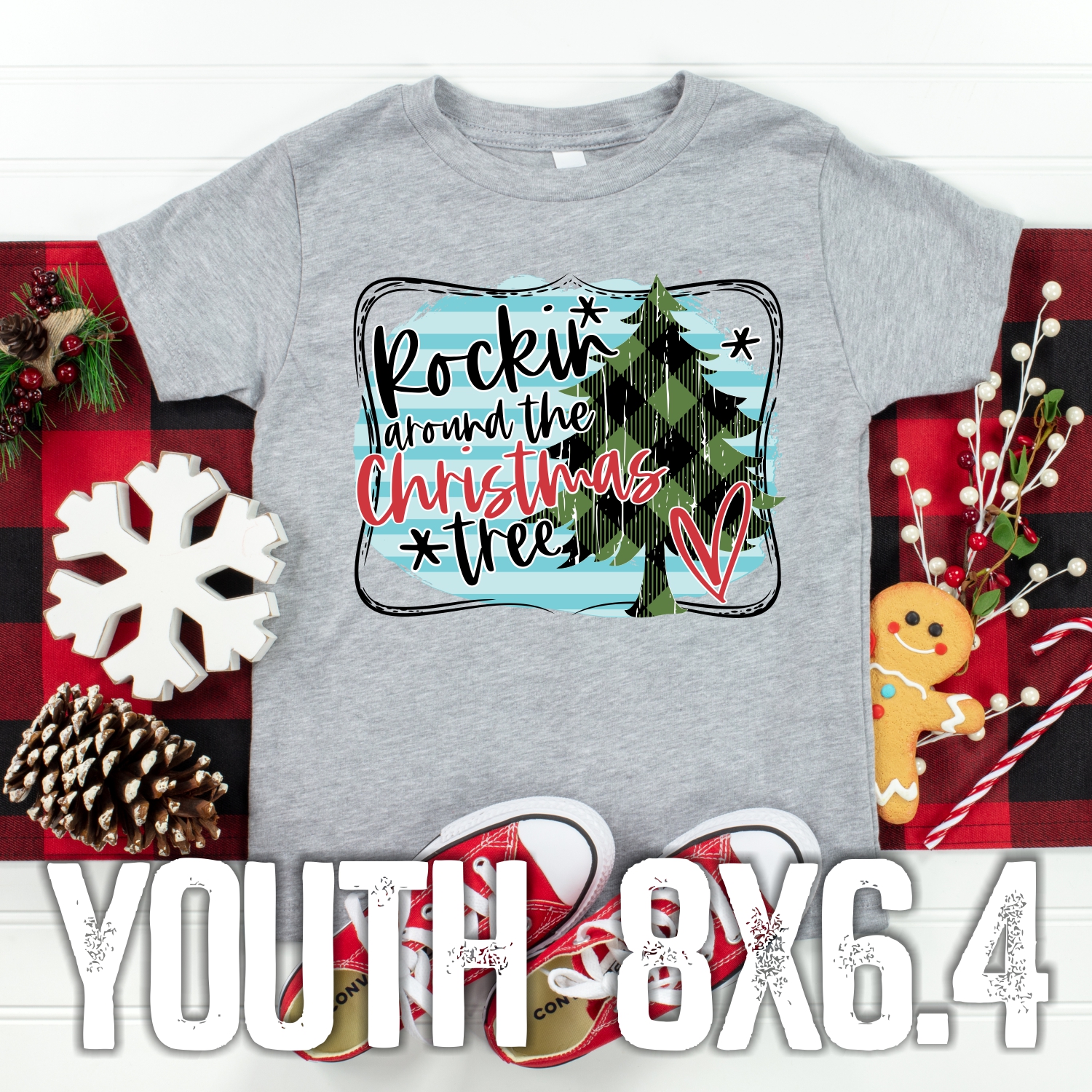 Rockin around the Christmas tree *YOUTH*   (High heat SOFT INK)