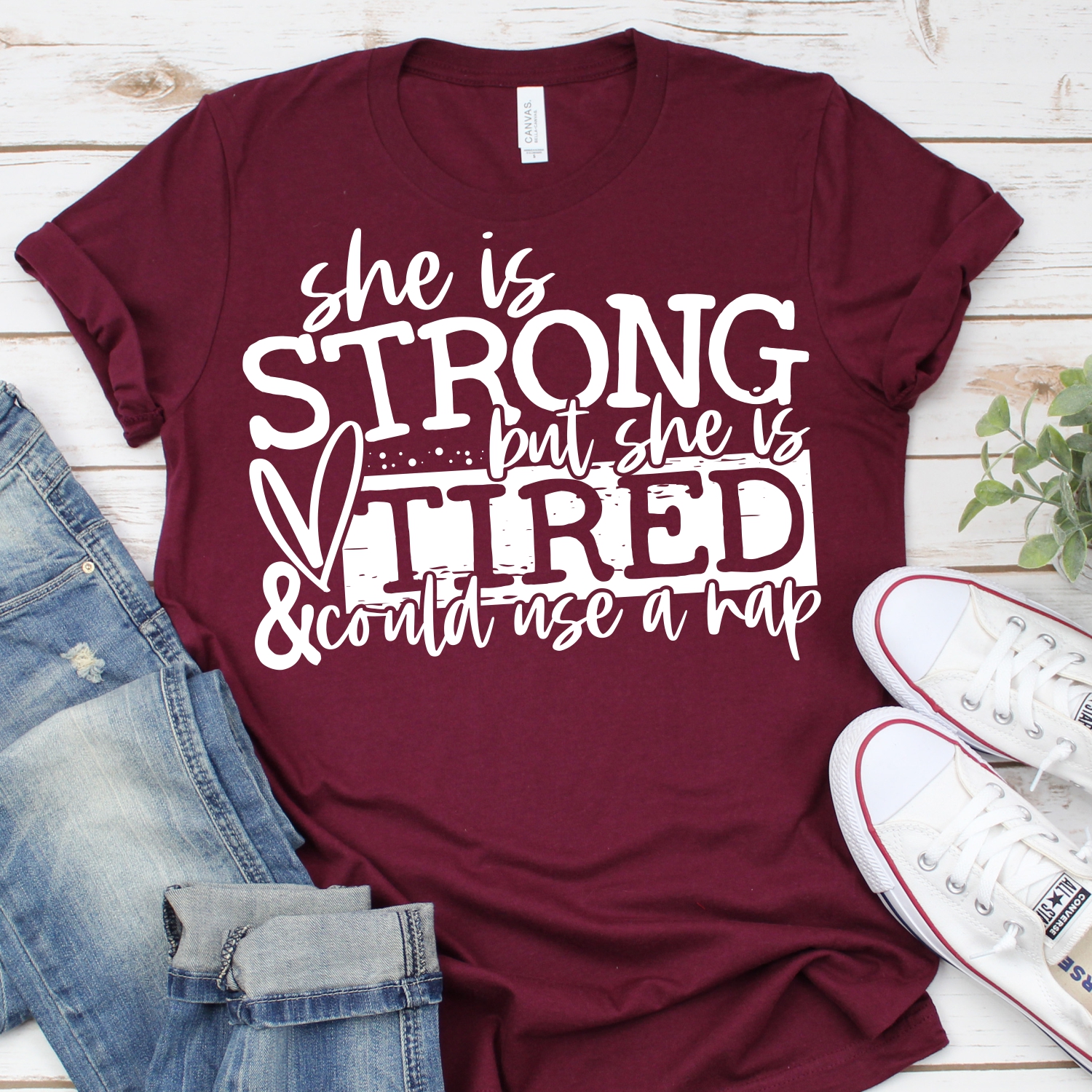 She is strong but she is tired and could use a nap *ADULT* Screen Print ...