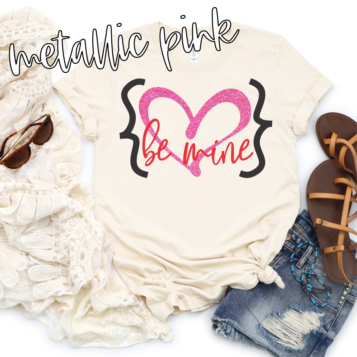 Be Mine heart quotes *TRANSFER*    (High heat SOFT INK)