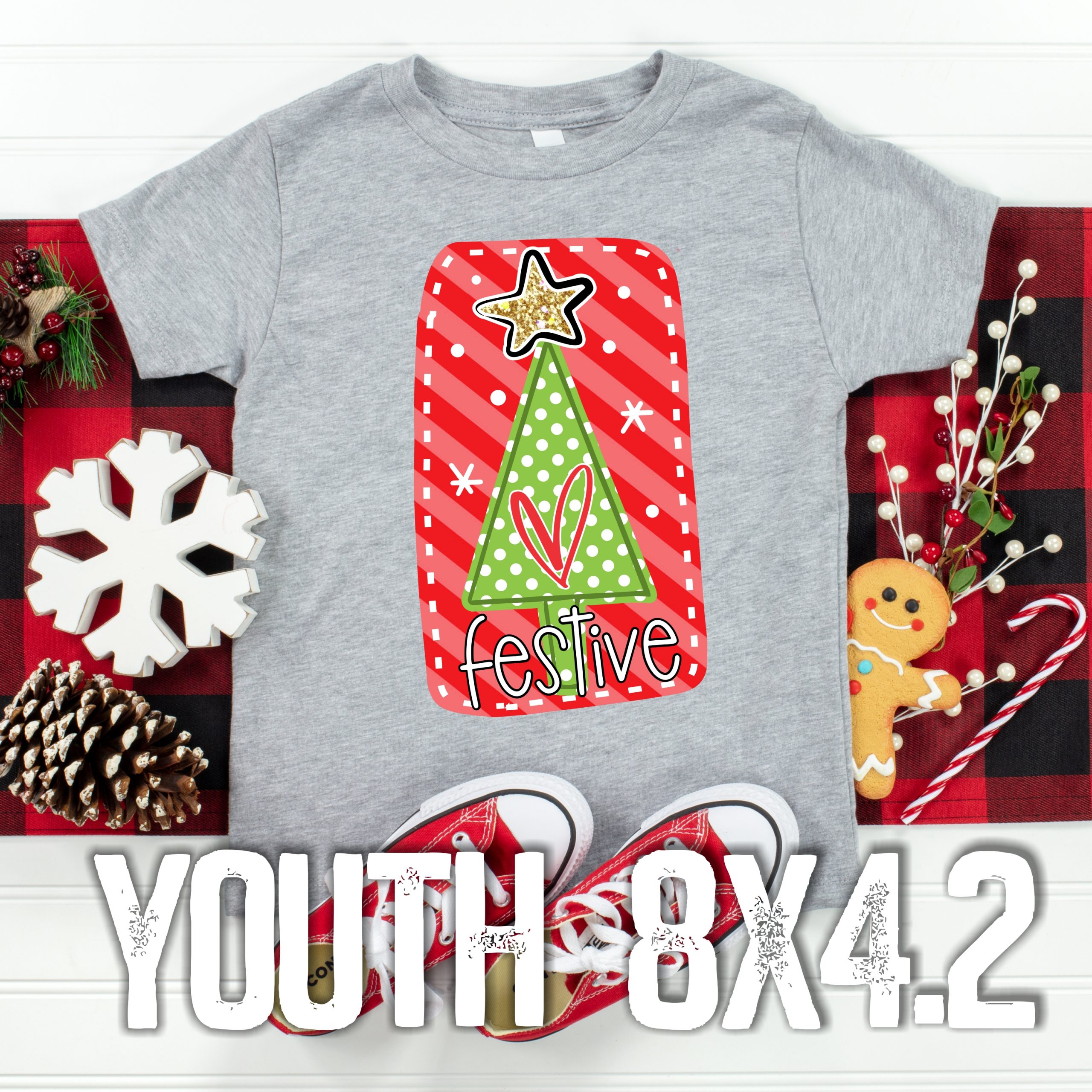 Festive square tree *YOUTH*   (High heat SOFT INK)