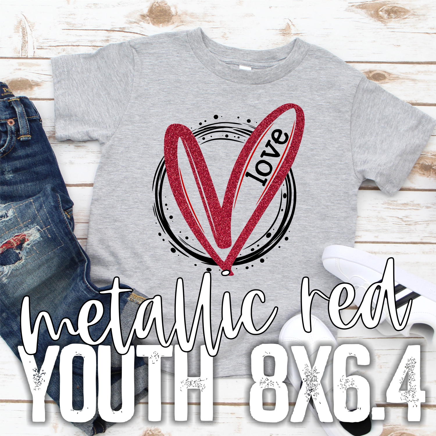 Love heart circle *YOUTH*   (High heat SOFT INK)