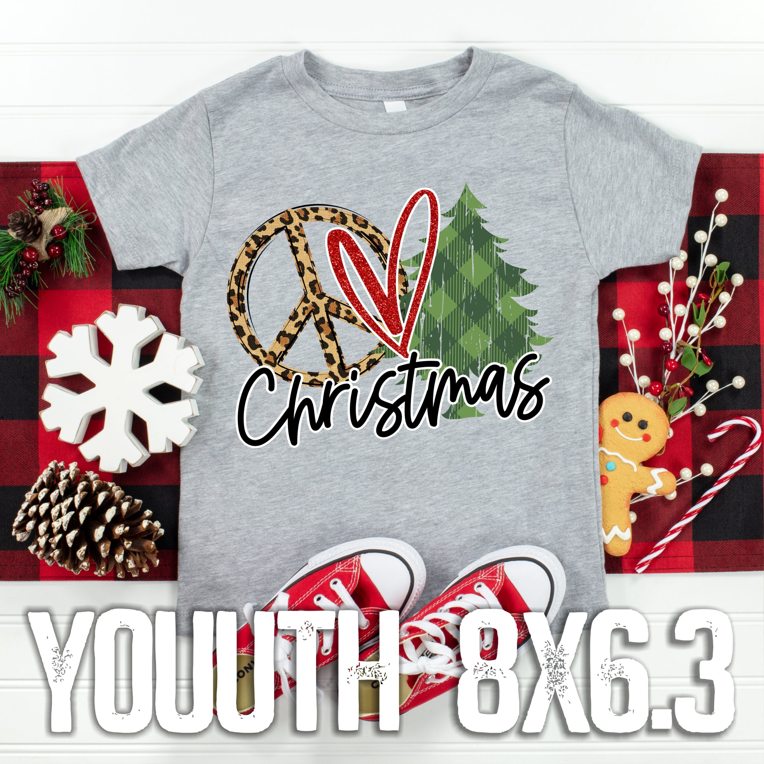Peace love Christmas *YOUTH*   (High heat SOFT INK)