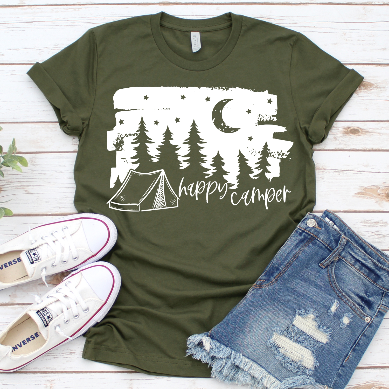 Happy Camper trees TENT *ADULT* Screen Print – socuteappliques.net