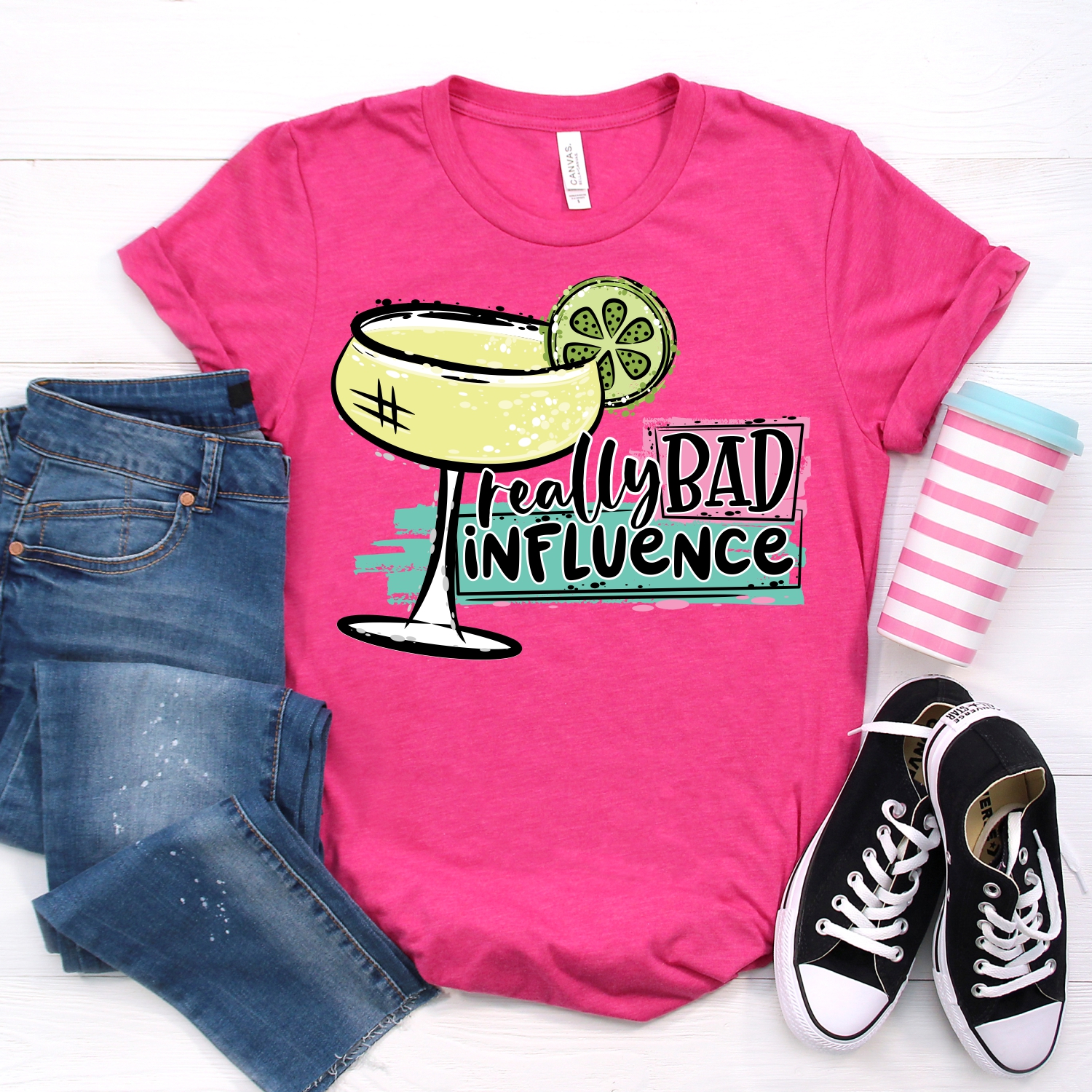 Really bad influence *TRANSFER*  (High Heat SOFT INK)