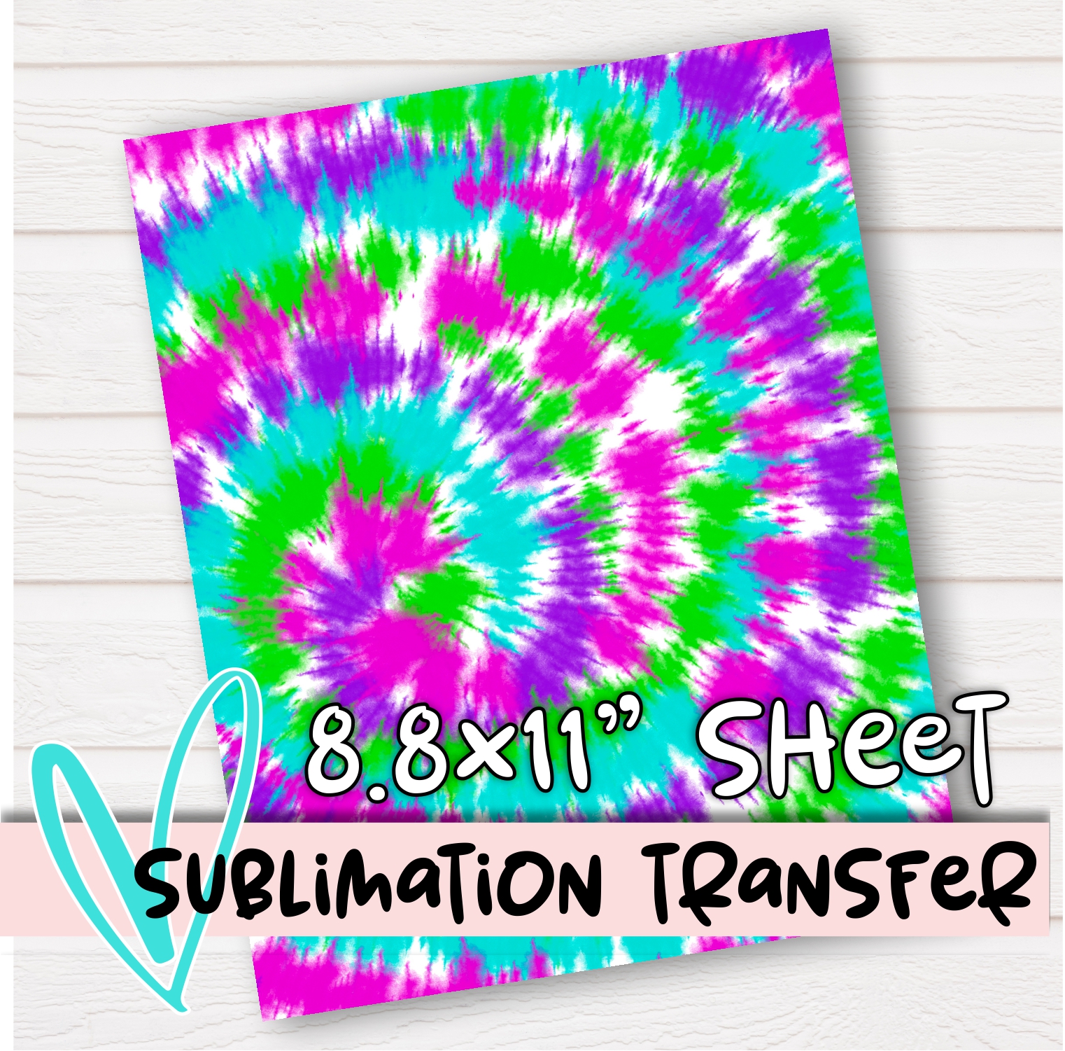 SUBLIMATION Pattern Sheet pink purple blue green tie dye ...