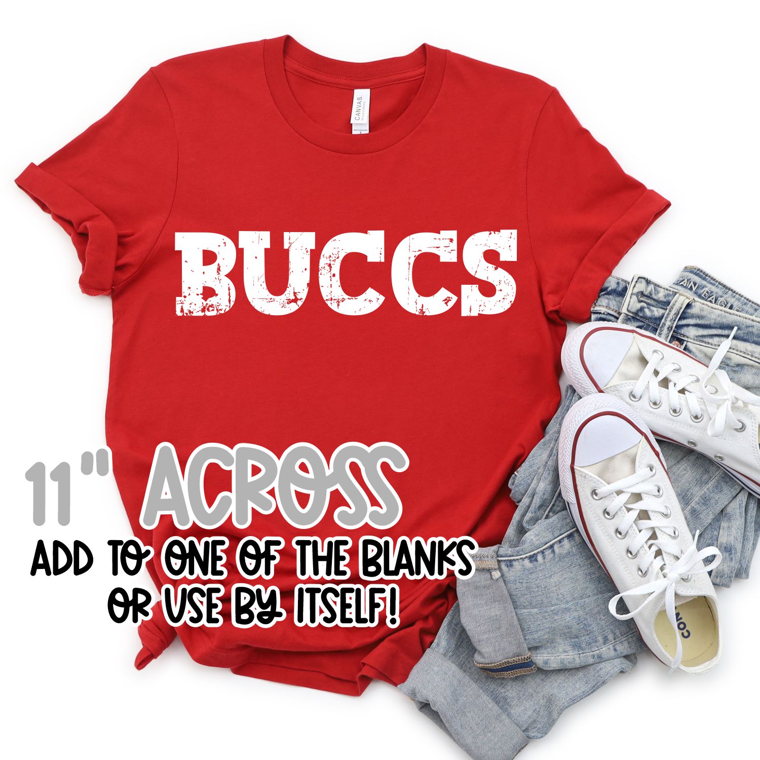 LIMITED EDITION Buccs  BLOCK font Distressed  *TRANSFER*