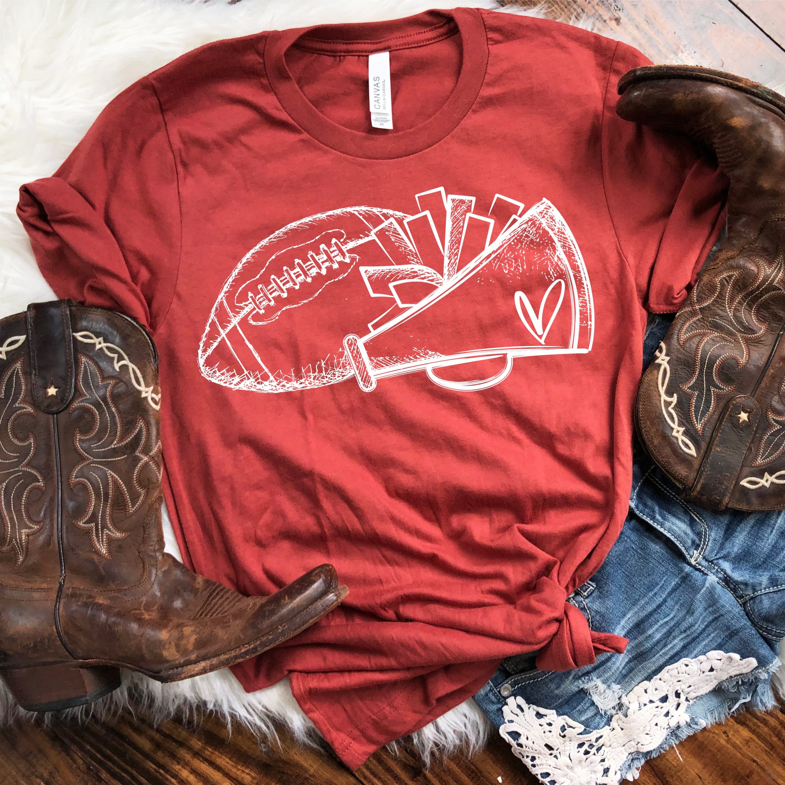 Megaphone FOOTBALL *ADULT* Screen Print