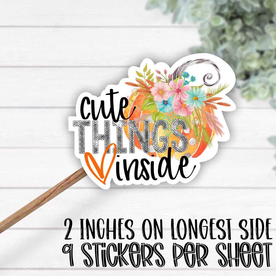 *STICKER SHEET*  Cute things inside *Pumpkin*