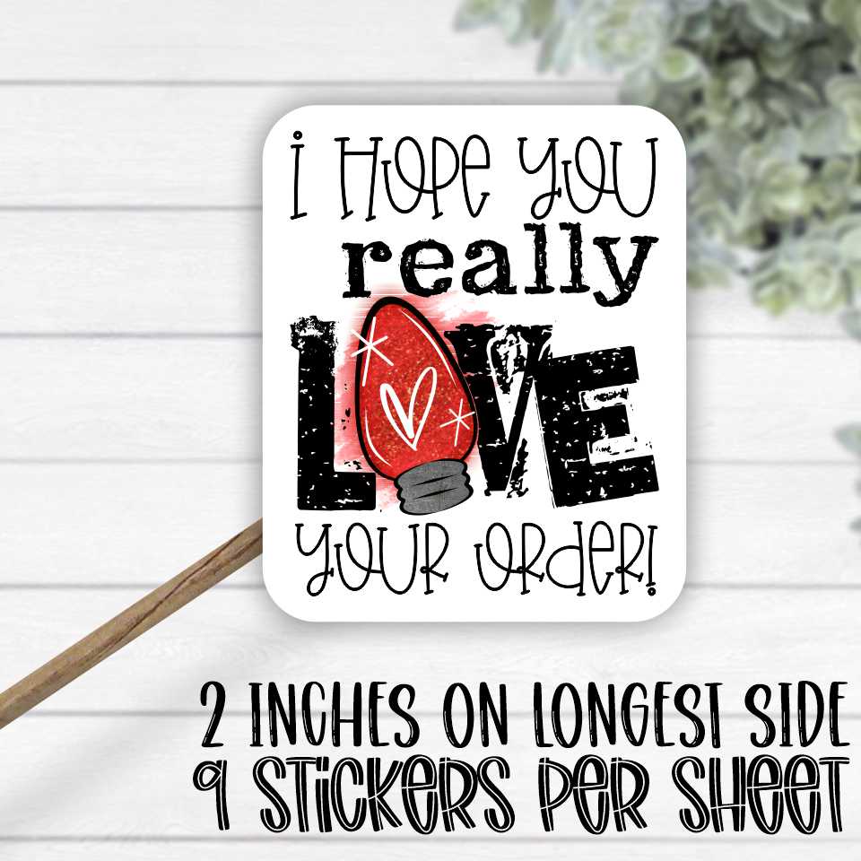 *STICKER SHEET* I hope you really love your order *Christmas bulb*