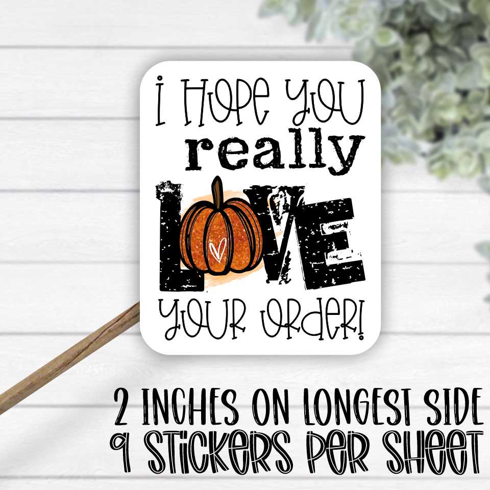 *STICKER SHEET* I hope you really love your order *Pumpkin*