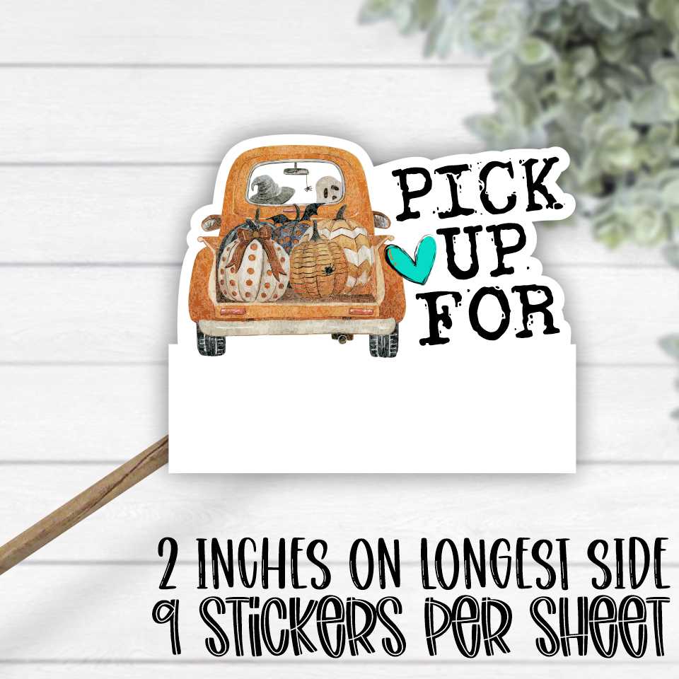 *STICKER SHEET* Pick up for Halloween truck