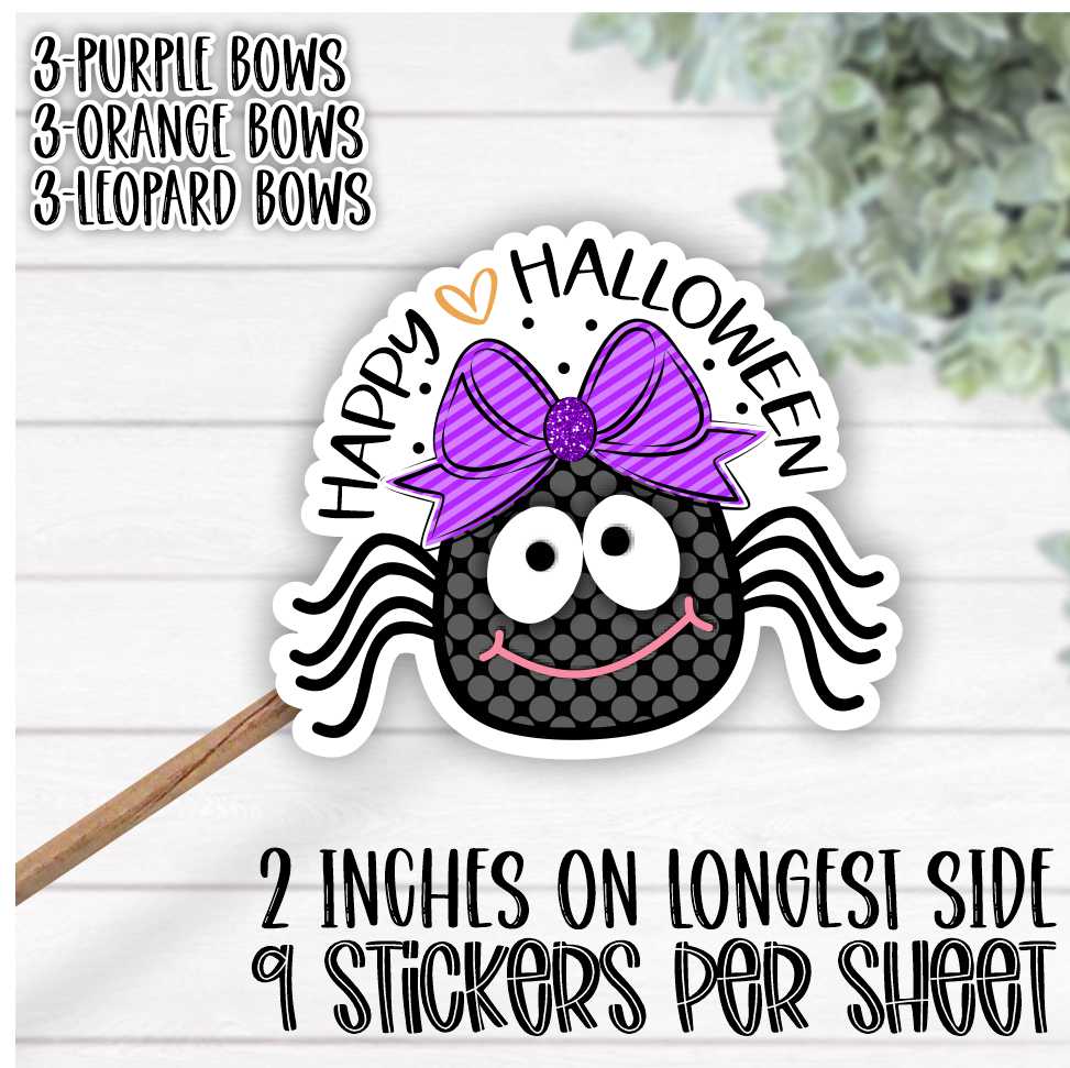 *STICKER SHEET* Happy Halloween *SPIDER* Mixed sheet