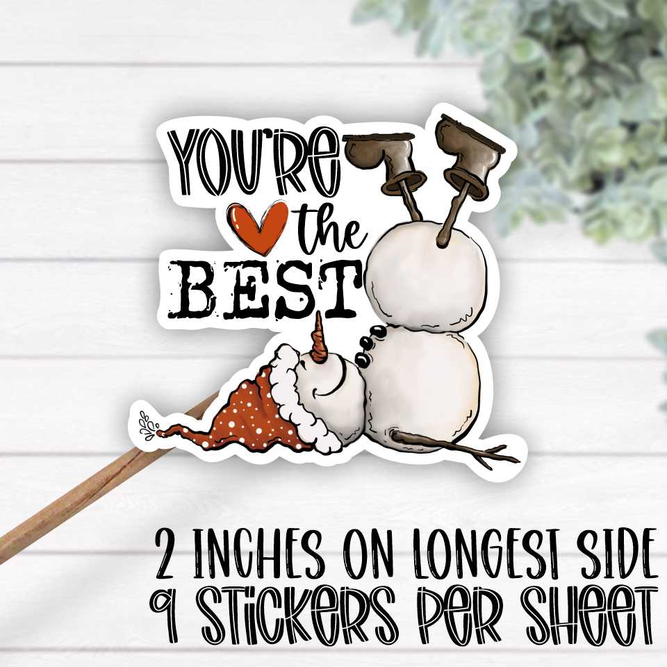 *STICKER SHEET* You're the best snowman