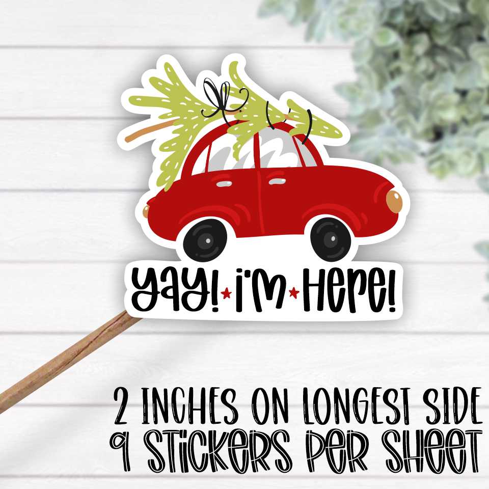 *STICKER SHEET* Yay I'm here Christmas tree on car