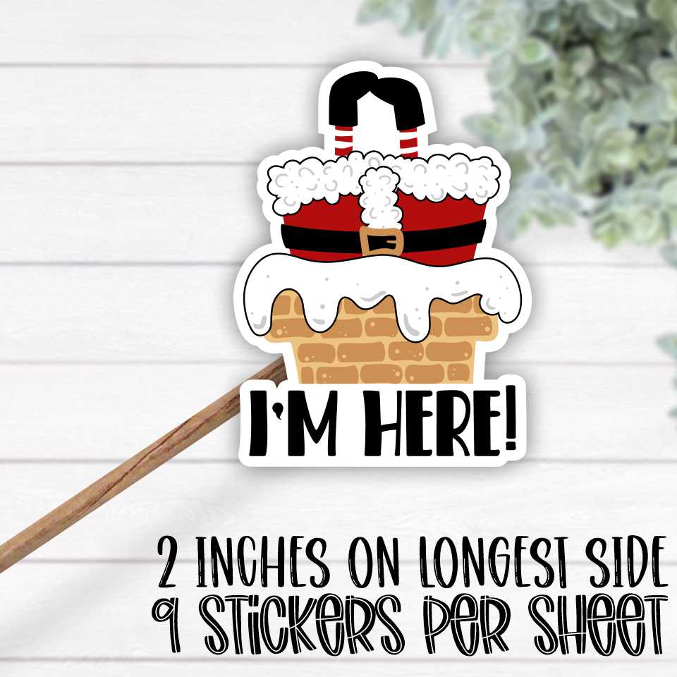 *STICKER SHEET* I'm here Santa legs