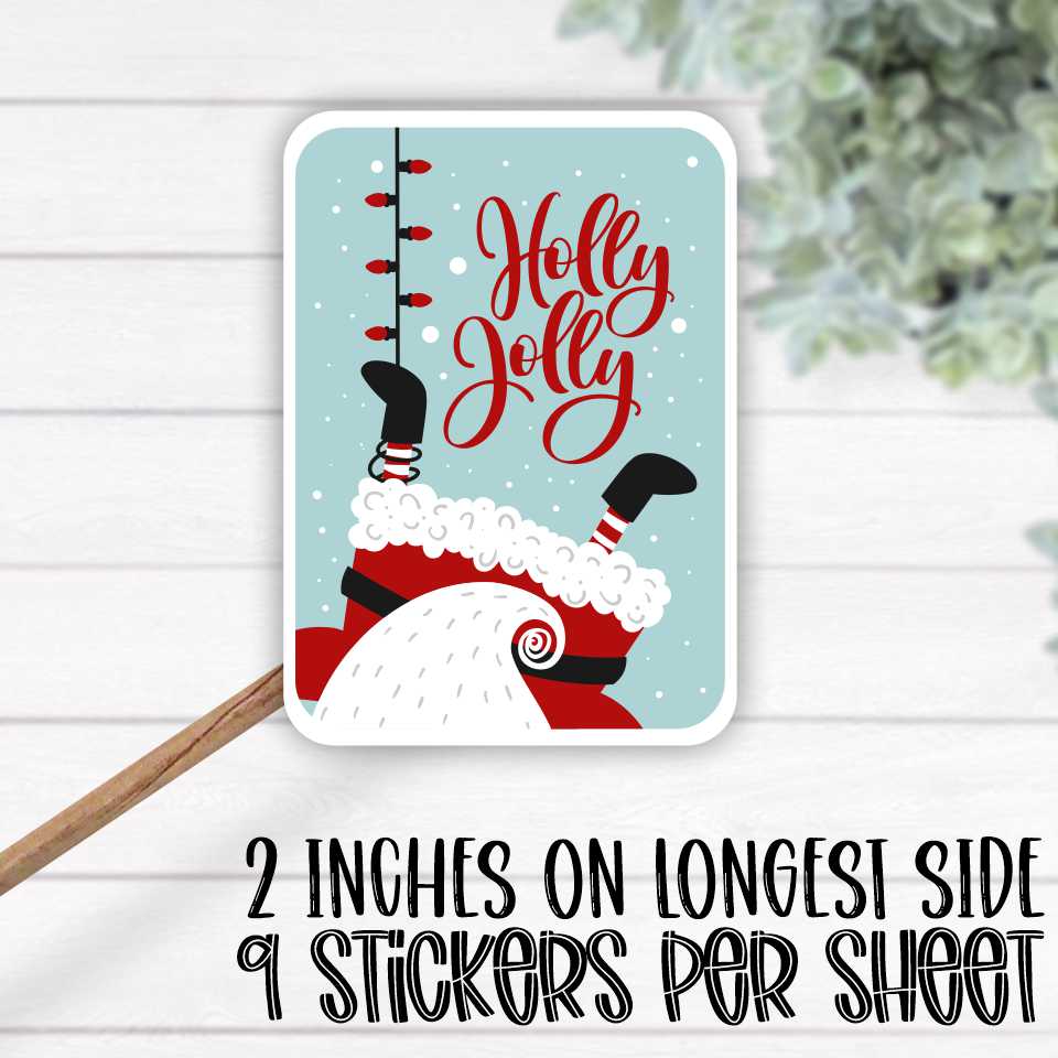 *STICKER SHEET* Holly Jolly Santa legs