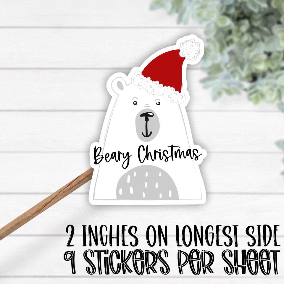 *STICKER SHEET* Beary Christmas