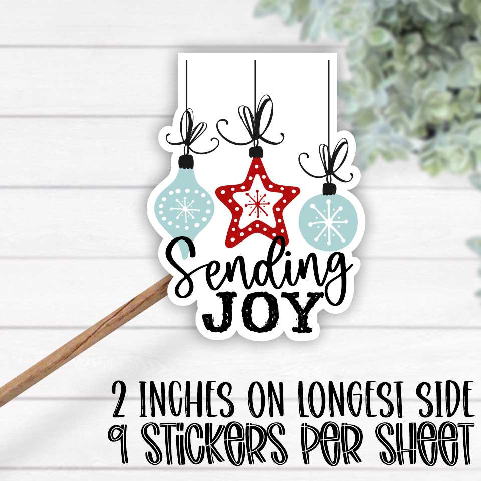 *STICKER SHEET* Sending JOY Christmas balls