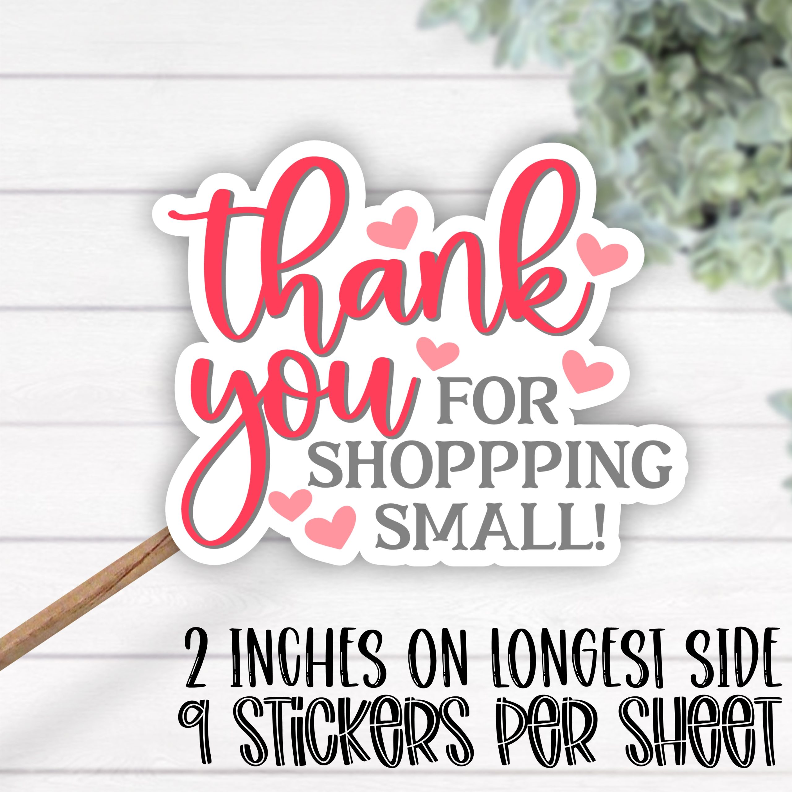 *STICKER SHEET* Thank you for shopping small hearts