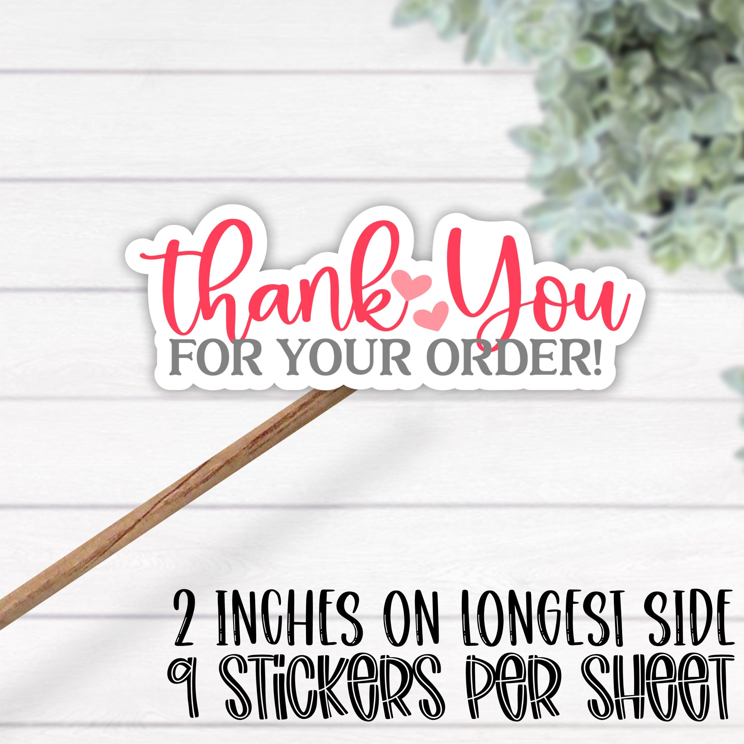 *STICKER SHEET* Thank you for your order hearts