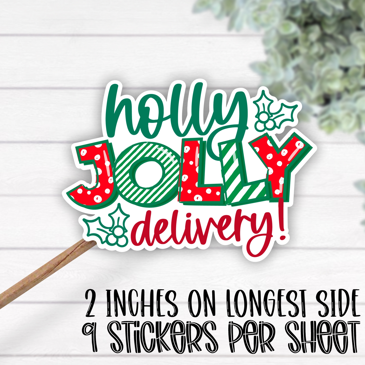 *STICKER SHEET* Holly Jolly Delivery