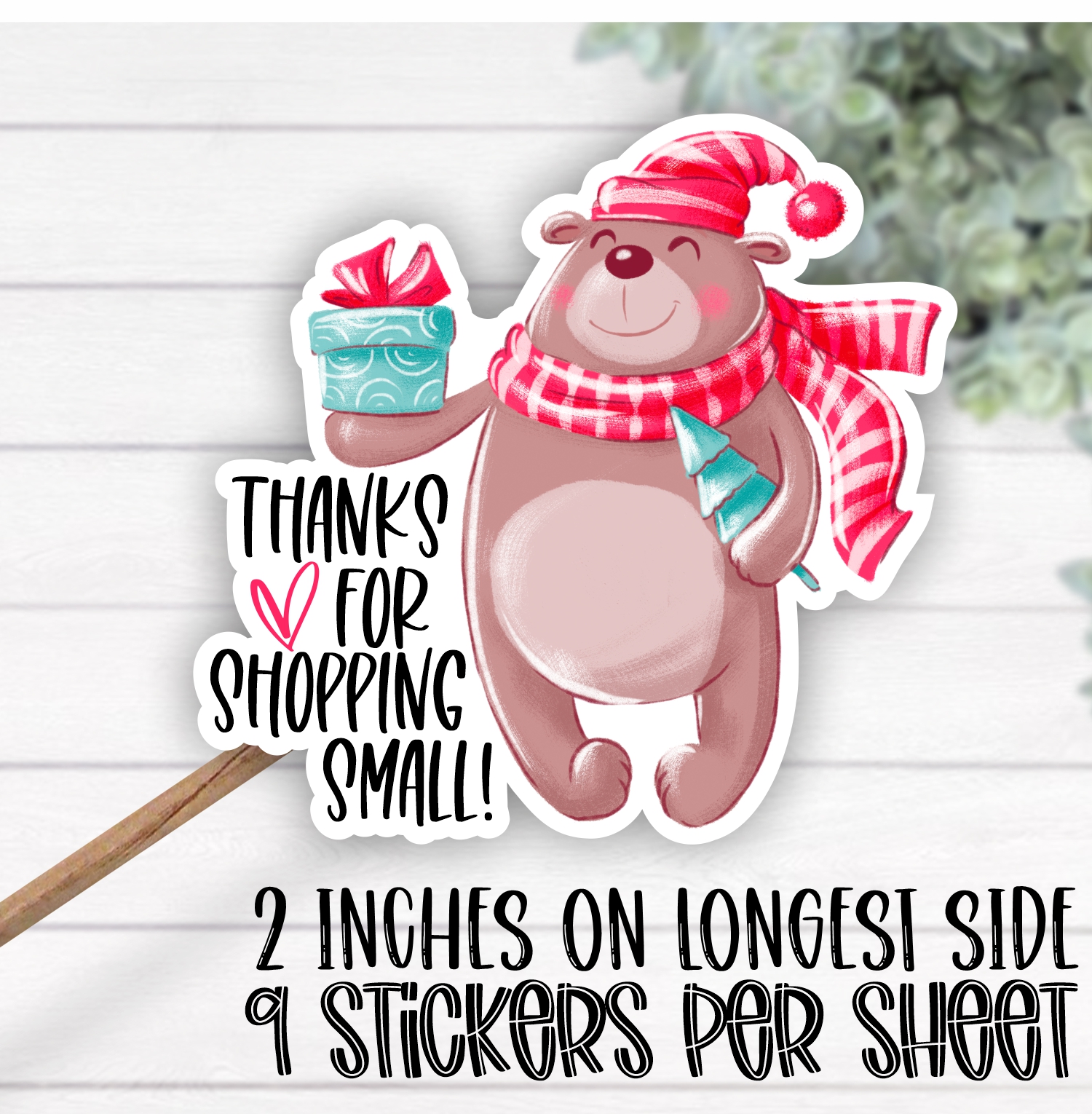 *STICKER SHEET* Thank you for shopping small bear