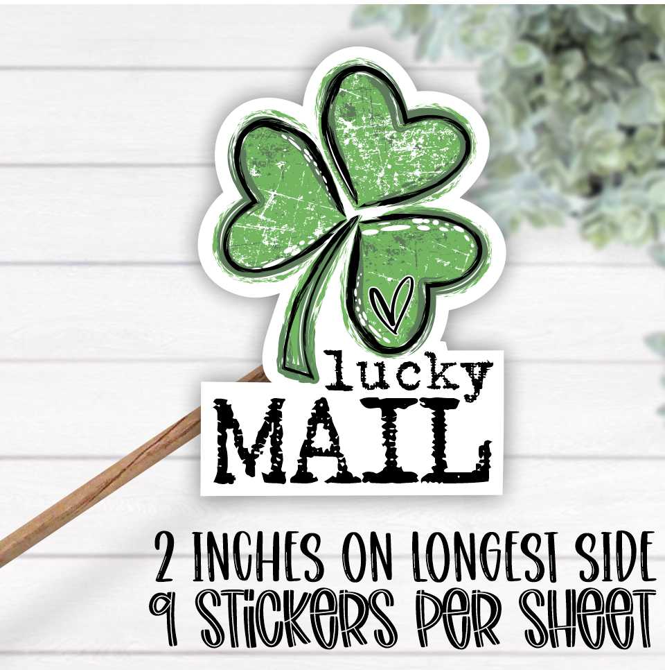 *STICKER SHEET* Lucky mail messy clover