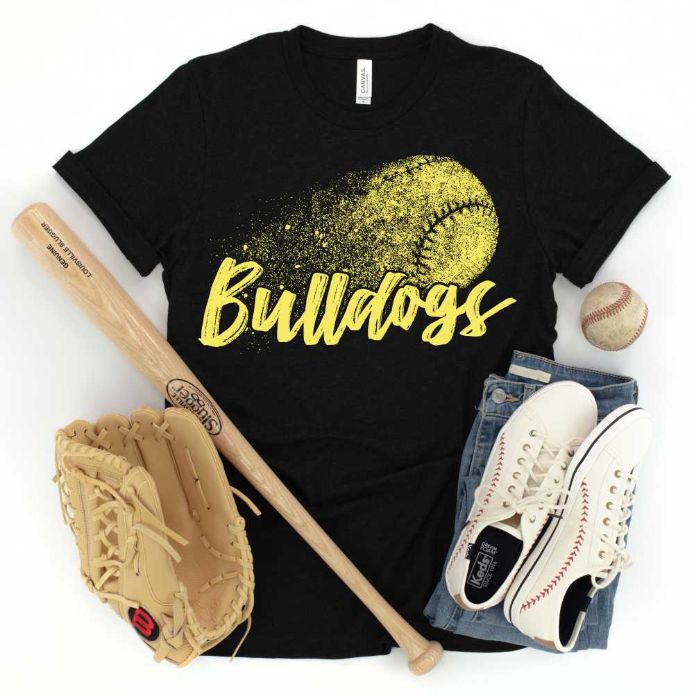LIMITED EDITION Ball Splatter Bulldogs SOFTBALL *TRANSFER*