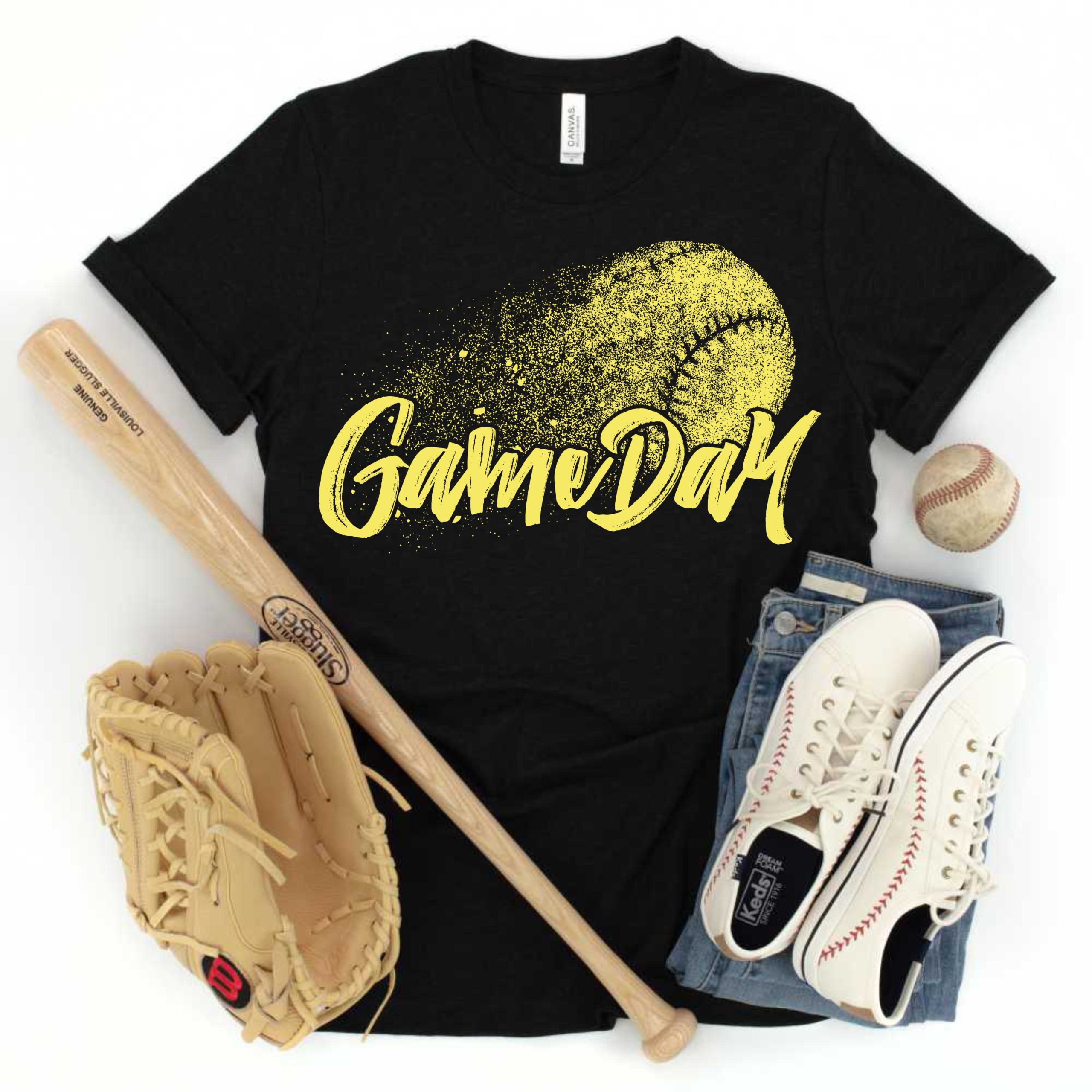 LIMITED EDITION Ball Splatter Game Day SOFTBALL *TRANSFER*